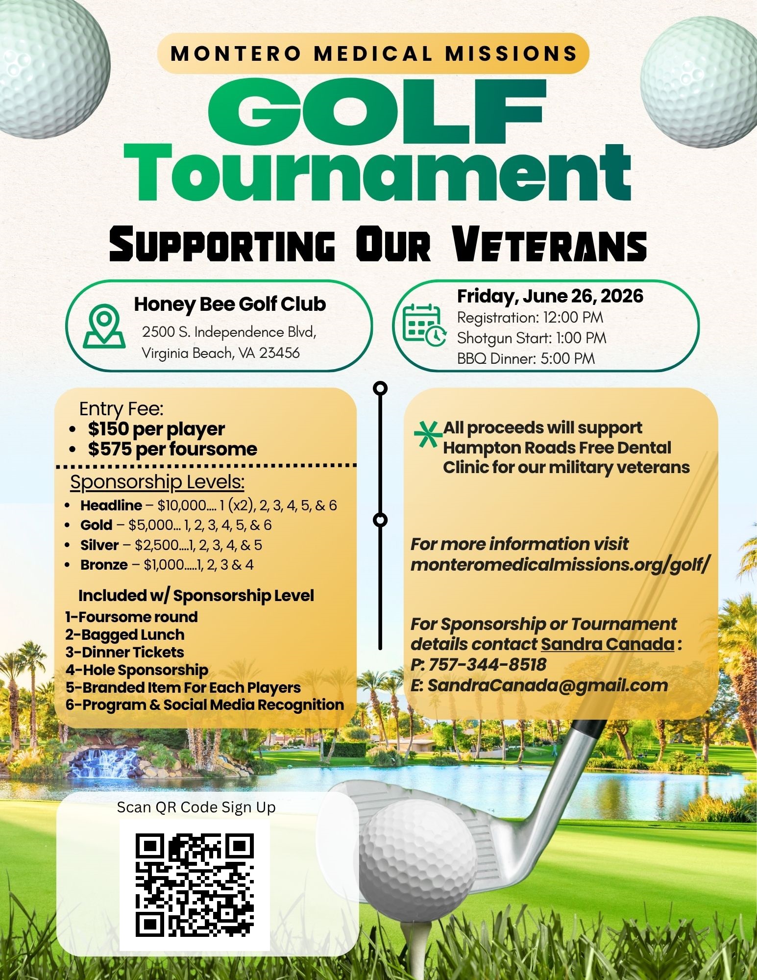 Montero Medical Missions Golf Tournament Supporting our Veterans